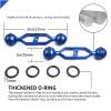 LetonPower Blue 5" Underwater Aluminum Alloy Extension Arm (2-Pack) - Dual Ball System with 1" Head Connector, Waterproof & Rustproof for Diving Camera Tray/Strobe/Video Light, Scuba Photography Gear view 2