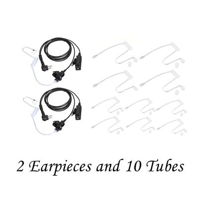 2pcs Earpieces for Motorola and 10pcs Tube for Earpieces