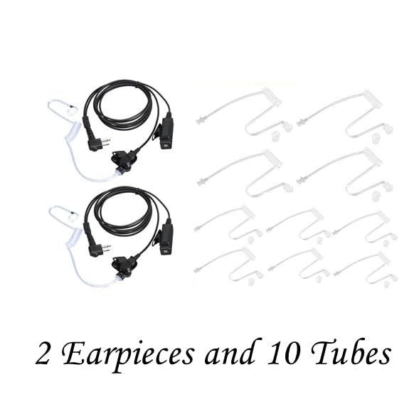 2pcs Earpieces for Motorola and 10pcs Tube for Earpieces
