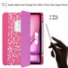 Soke Case for iPad Air 13 Inch (M3/M2,2025-2024), iPad Pro 12.9" 6th/5th Generation with Pencil Holder(2021 2022 Release)-[Apple Pencil Charging + Auto Wake/Sleep] Soft Back Cover, Book Hot Pink view 4