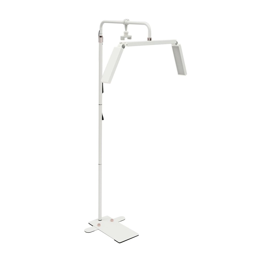 Lash Light for Eyelash Extensions, Eyelash LED Floor Light, Crescent Estheticians Light w/Remote Control, Half Moon Tattoo Light PMU Light Adjustable Brightness & Height & Light Color (White)