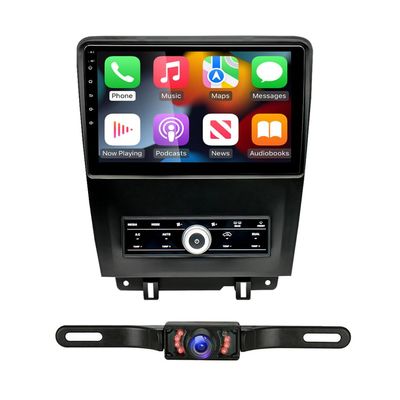 Alikali 10 inch Car Stereo with Carplay Android Auto fit for Ford Mustang 2010-2014 Double Din Android 13.0 Touch Screen Car Radio Receiver w/WiFi GPS Navigation Bluetooth Backup Camera - 2+32G
