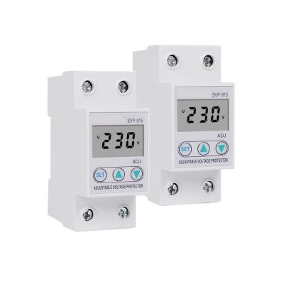 40A 63A 80A Single Phase DIN Rail LCD Digital Adjustable Voltage Protector Auto Reconnect Surge Protection Device Voltage Relay (Size : 40A)