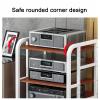CD Racks, Amplifier Equipment Racks Adjustable Pitch Multi-Layer Bile Racks Home Theater Speaker Stereo Kickstand (Color : Black-5TIER-50X40X110CM) view 3