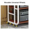 CD Racks, Amplifier Equipment Racks Adjustable Pitch Multi-Layer Bile Racks Home Theater Speaker Stereo Kickstand (Color : Black-5TIER-50X40X110CM) view 4