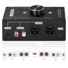 AtNeDcVh Stereo Audio Preamplifier - XLR Balanced RCA 3.5mm Input to XLR Balanced RCA 3.5mm Output Converter Adapter amp - Headphone Amplifier, Gain 20dB Phono Turntable Phonograph Preamp (Black) view 3