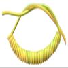 coiled cableSpring Telescopic Spiral Cable 1PC Spring Spiral Cable Yellow-Green Ground Wire Single Core 20/18/17/15/13/11/9/7AWG Shrinkable Cable Copper Wire Telescopic Wire Stretch 1/2/3/4/5 Meters ( view 2