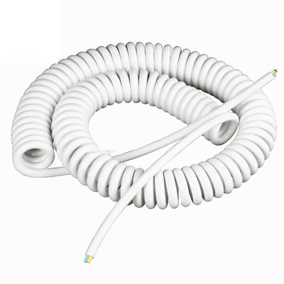 coiled cableSpring Telescopic Spiral Cable 3-core 2-core Spring Wire Spiral Cable, 2.5m 5m 7.5m Power Cord Expandable Cable, 22AWG 18AWG 15AWG 13AWG, (Length : Line length 2.5m, Specification : 2 core
