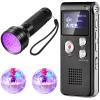 Dunzy 4 Pcs Ghost Hunting Equipment Kit Include 1 EVP Voice Recorder 8 Gb 1 UV Flashlight 2 LED Light up Cat Balls Ghost Investigation Paranormal Equipment for Home Outdoor Inspection(Black,Classic) view 1