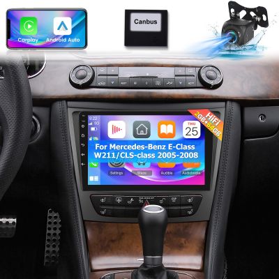 [2+64G] Android Car Radio for Mercedes Benz E Class W211 / CLS Class 2005-2008 - 9 Inch Touchscreen Car Stereo - Wireless Carplay and Android Auto/HiFi/WiFi/GPS/Mirror Link/SWC + AHD Backup Camera
