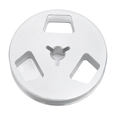 1/4 2.5 Inch Empty Tape Reel, Aluminum Alloy Takeup Tape Reel with 3 Holes, Open Reel Sound Tape Empty Reel for Recording, Erasing (Silver)