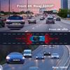 JOMISE 4K Dash Cam Front and Rear, 3.16 IPS Touch Screen, 64GB Card Included, Dual Dash Camera for Cars, Built-in GPS Wi-Fi, UHD 2160P Night Vision, WDR, 24H Parking Monitor (J6) view 4
