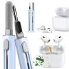 1 Pack Cleaner Kit for AirPods Pro 1 2 3 Earbuds,Cleaning Kit Pen Shape with Soft Brush Flocking Sponge Tool for Bluetooth Earphones Headphones Charging Case,Phone,Camera and Computer(Blue) view 1