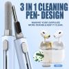 1 Pack Cleaner Kit for AirPods Pro 1 2 3 Earbuds,Cleaning Kit Pen Shape with Soft Brush Flocking Sponge Tool for Bluetooth Earphones Headphones Charging Case,Phone,Camera and Computer(Blue) view 2