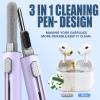 1 Pack Cleaner Kit for Airpods 4 Case,Cleaning Kit Pen Shape with Soft Brush Flocking Sponge Tool for Bluetooth Earphones Headphones Charging Case,Phone,Camera and Computer(Purple) view 2