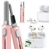 1 Pack Cleaner Kit for Apple Airpods 4 Earbuds,Cleaning Kit Pen Shape with Soft Brush Flocking Sponge Tool for Bluetooth Earphones Headphones Charging Case,Phone,Camera and Computer(Pink) view 1