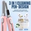 1 Pack Cleaner Kit for Apple Airpods 4 Earbuds,Cleaning Kit Pen Shape with Soft Brush Flocking Sponge Tool for Bluetooth Earphones Headphones Charging Case,Phone,Camera and Computer(Pink) view 2