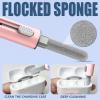 1 Pack Cleaner Kit for Apple Airpods 4 Earbuds,Cleaning Kit Pen Shape with Soft Brush Flocking Sponge Tool for Bluetooth Earphones Headphones Charging Case,Phone,Camera and Computer(Pink) view 3