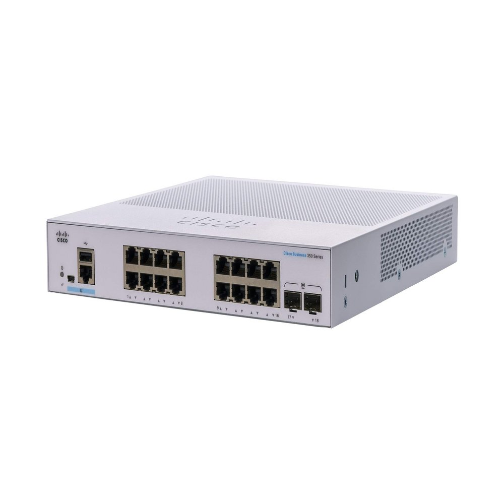 Cisco Business CBS350-16T-2G Managed Switch | 16 Port GE | 2x1G SFP | CBS350-16T-2G - In Original Cisco Packaging (Renewed)