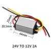 24V to 12V Converter Step Down 24V 12V Waterproof Module DC DC 1A-5A Buck Model Converter (Color : 24V to 12V 2A, Size : 24V_12V) view 2