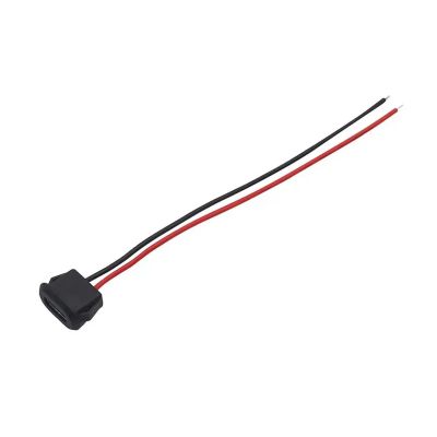 ImBros 2/5/10PCS USB Type-C Waterproof USB Connector Direct Compression Female Base Female Socket Interface with Welding Wire (Color : 04-D, Size : 2PCS)