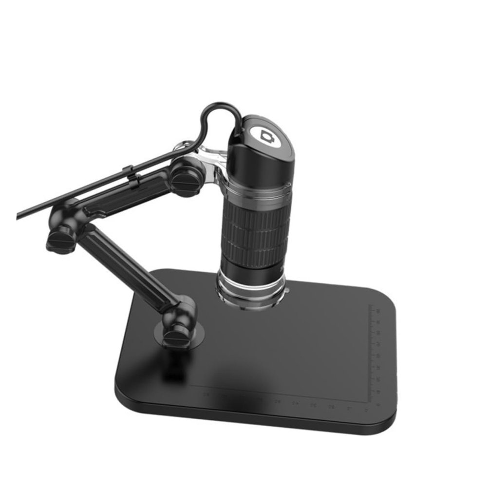 Gadpiparty 1000x Microscope Rotating Bracket Portable Magnifier for Adults Black for Detail Inspection