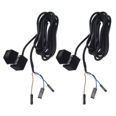 2pcs Pc Computer External Power Button Computer Power Supplies Computer Power Cord