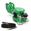 Mini Morse Radio Key Double Paddle Morse Code Key with Stainless Steel Body Three Neodymium Magnets Base Green view 1