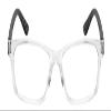 Calabria IM 31268 Blue Light Glasses +0.00 Crystal Clear Black White Polka Dot Women Designer Trendy Chic Readers Eyeglasses view 2