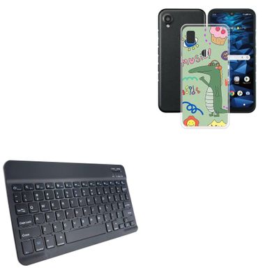 BoxWave Keyboard Compatible with Kyocera Digno SX3 - SlimKeys Bluetooth Keyboard, Portable Thin with Chiclet-Style Keys - Jet Black
