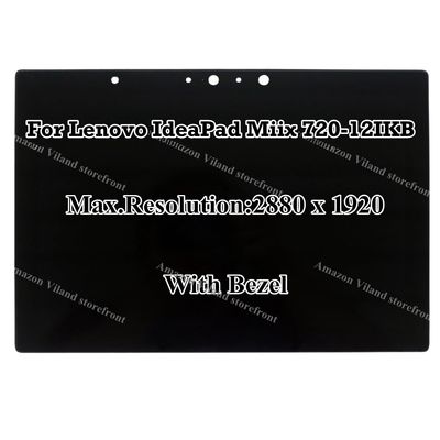 12" Replacement for Lenovo IdeaPad Miix 720 Miix 720-12IKB IPS 2880x1920 LCD Display Touch Screen Assembly with Bezel