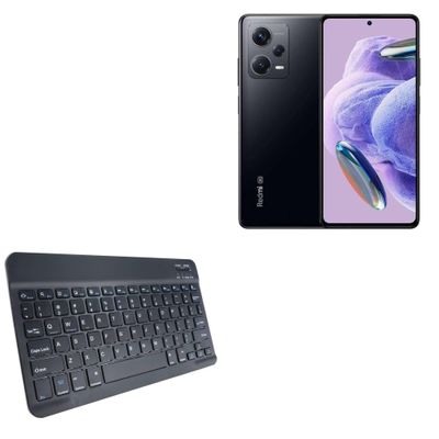 BoxWave Keyboard Compatible with Xiaomi Redmi 12 - SlimKeys Bluetooth Keyboard, Portable Thin with Chiclet-Style Keys - Jet Black