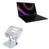 BoxWave Stand and Mount Compatible with Razer Blade 18 (2023) [RZ09-0484] - Executive VersaView Laptop Stand, Ergonomic Adjustable Viewing Angle Metallic Riser - Metallic Silver view 1