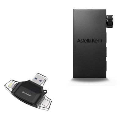 BoxWave Smart Gadget Compatible with Astell & Kern AK HB1 - AllReader SD Card Reader, microSD Card Reader SD Compact USB - Jet Black