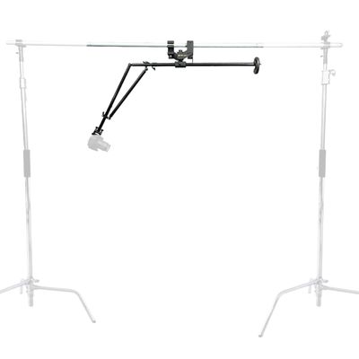 Glide Gear REVO 75 Camera Rig 360 Top-Down Shots Rotating Platform for DSLR/Mirrorless, Aluminum Build, Quick Setup, C-Stand Mounted