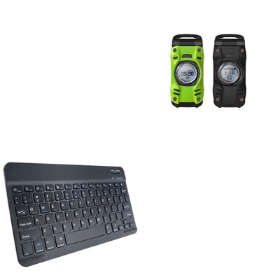 BoxWave Keyboard Compatible with Kyocera GzOne Type-XX - SlimKeys Bluetooth Keyboard, Portable Thin with Chiclet-Style Keys - Jet Black