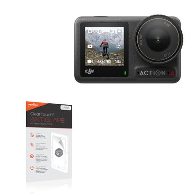 BoxWave Screen Protector Compatible with DJI Osmo Action 4 - ClearTouch Anti-Glare (2-Pack), Anti-Fingerprint Matte Film Skin