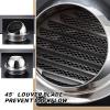 Stainless steel soffit vents wall vent ventilation grill covers, louvered vents with built-in screen vent covers protects against headwinds and rain cow nose vent (Size : 190mm/7.48in) view 4