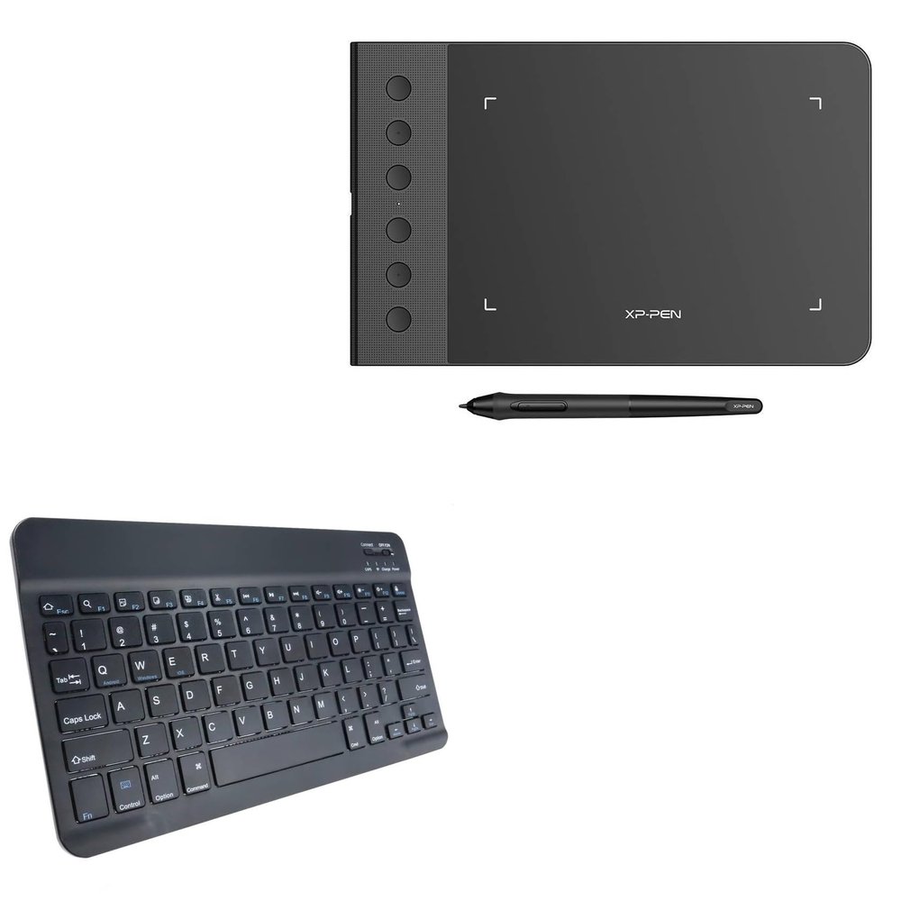 BoxWave Keyboard Compatible with XP-Pen G640S (Android) - SlimKeys Bluetooth Keyboard, Portable Thin with Chiclet-Style Keys - Jet Black
