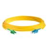 SpeedyFiberTX 1-Pack 25 Meter LC/U to LC/A Fiber Optic Patch Cable, Green, Blue, and White Boots, Corning SMF-28 Ultra Single-Mode 9/125um Optical Fiber, Duplex Yellow Riser OFNR Cable Jacket view 3
