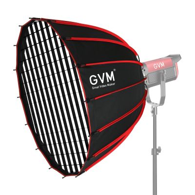 GVM Softbox Parabolic Soft Light Bowens Mount36"/90cm Quick Release Parabolic Deep Softbox & Honeycomb Grid Compatible with Other Bowens Mount Light for Recording, Portraits