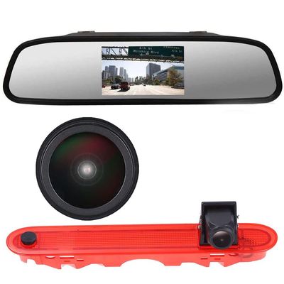 18 mm Lens Car Third Roof Original Brake Light Reversing Camera, Replacement for Kangoo II 2007-2021/Citan Tourer W415 Micro Camper 2012-2021 (OEM:414523CSG 439498CAG A4159062000) (with 4.3 Inch Rear