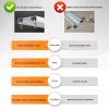 Ceiling Curtain Track Heavy-Duty Double Curtain Rail Aluminium Alloy Curtain Rod Sliding Silent Curtain Track, 3.3ft, 4.9ft, 6.6ft, 6.9ft, 7.2ft, 7.5ft, 7.9ft, 8.2ft, 9.8ft, 11.5ft, 13.1ft ( Color : W view 3