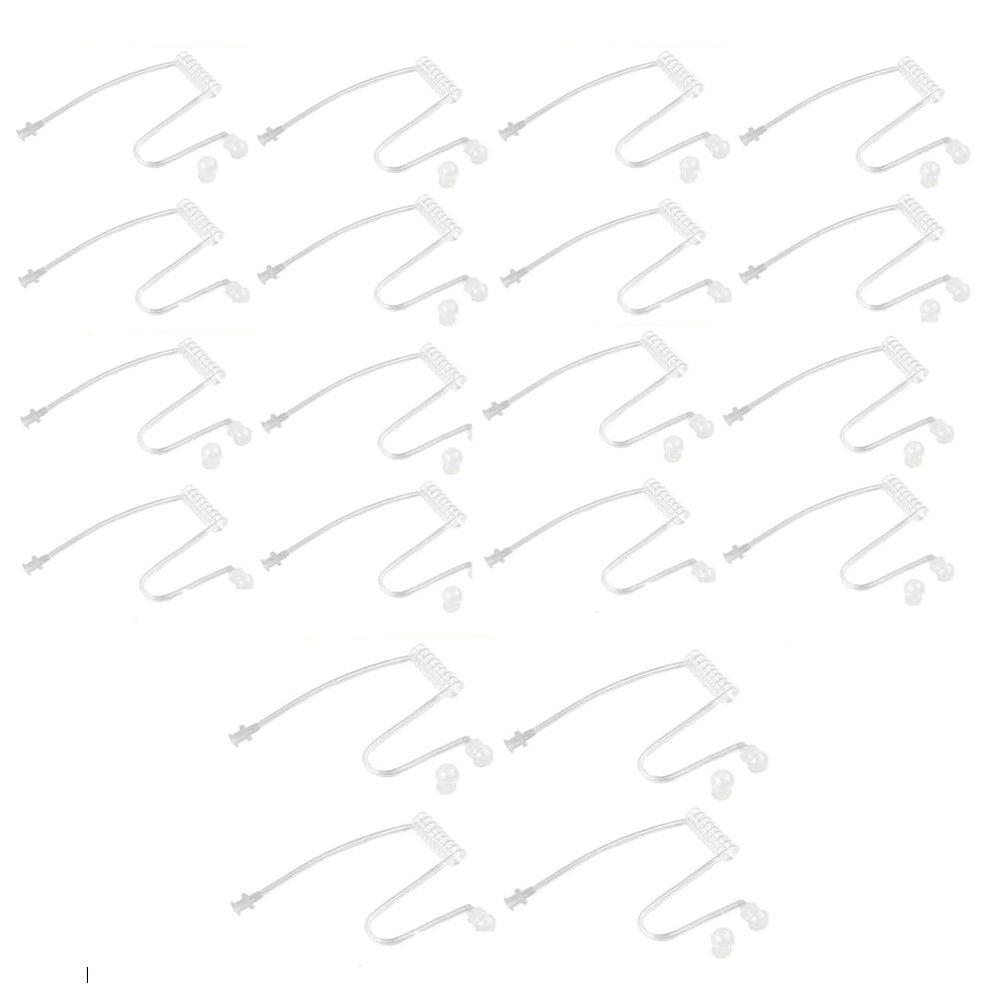 20pcs Radio Earpieces Replacement Acoustic Coil Tube for Motorola Baofeng Kenwood Walkie Talkie and Two Way Radios Earpieces