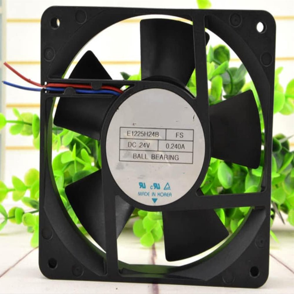Fan for E1225H24B 24V 0.24A 5.76W 3100RPM 119.4CFM 40DB 120X120X25MM 2-Wire Cooling Fan