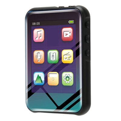 MP4 Player with, Full Touchscreen, Portable HiFi Sound, Supports up to 512GB TF Card (Neutral English, Black 8GB)