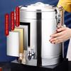 FLaig Water Boiler Dispenser, Commercial Stainless Steel Catering Tea Urn for Shop Canteen Hotel, Anti-Drip Tap Lockable Lid Portable Handle Dispenser (Size : 30L) view 3