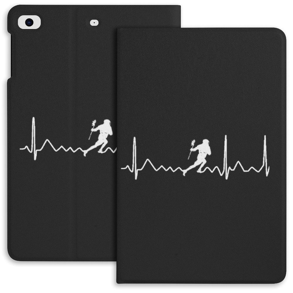 QUOPLMAM Lacrosse Love Case for iPad iPad mini 5/4/3/2/1(7.9- Inch) iPad mini 6 (8.3-inch, 2021) with Pencil Holder, Protective Case with Soft TPU Back, Auto Sleep/Wake Cover
