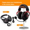 BEVCEFCC Headphone Stand Headset Holder with Wood and Aluminum Desktop Stand for Desk with Solid Heavy Base for All Headphone Sizes (Silver) view 3