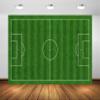 BELECO 15x10ft Fabric Green Soccer Field Backdrop Sports Stadium Green Grass Lawn Football Background Sports Game Boys Birthday Party Decorations Children Adult Portrait Photo Studio Props view 1
